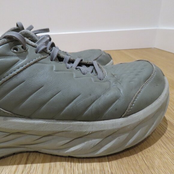 HOKA Bondi SR Road Running Sneakers Shoes in Olive Haze Leather Active Trail 9 - Picture 11 of 15